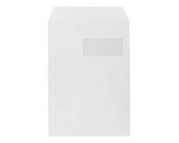 Versandtaschen aus weißem Velin 90 g La Couronne 229 x 324 mm mit Sichtfenster 50 x 110 m - Schachtel von 250