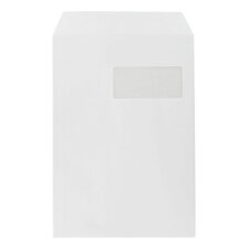 Administrative envelopes in white vellum 90 g La Couronne 229 x 324 mm with window 50 x 110 mm - box of 250