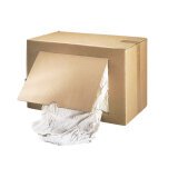 Box of 10 kg white rags for optical objects