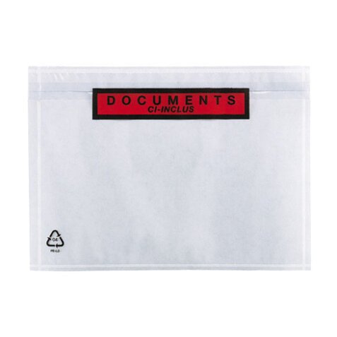 Pochette adhésive "Documents ci-inclus" National classique