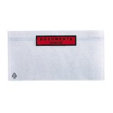 Pochette porte-document autoadhésive plastique 228 x 120 mm - Carton de 1000