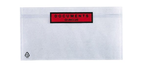 Zelfklevende hoes "Documenten bijgevoegd" Nationale klassieker