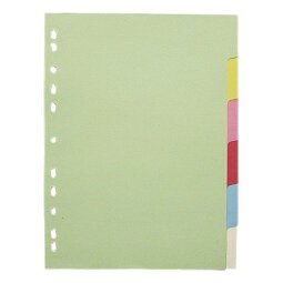 Set colored dividers 6 divisions 5/10 neutral