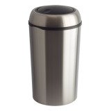 Round chromed garbage can Swing 75 l