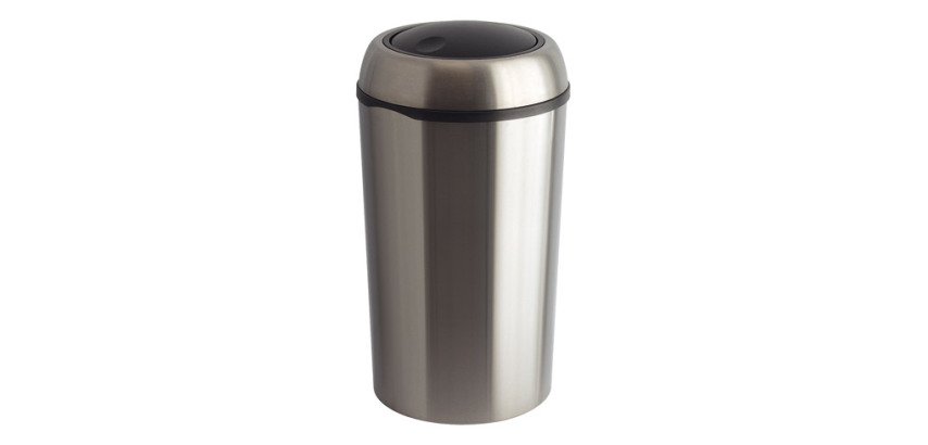 Poubelle ronde 75 litres Swing chromée