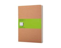 Set de 3 cahiers Moleskine 19 x 25 cm ivoire sans quadrillage 120 pages