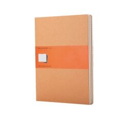 Set de 3 cahiers Moleskine 13 x 21 cm ivoire ligné 80 pages