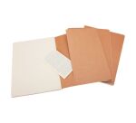 Set de 3 cahiers Moleskine 19 x 25 cm ivoire sans quadrillage 120 pages