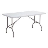 Table multi-usages pliante d'extérieure grise L 152 x P 76 cm