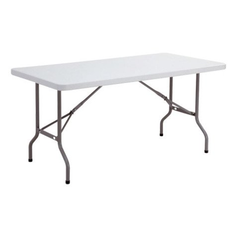 Table multi-usages pliante d'extérieure grise L 152 x P 76 cm