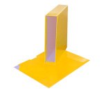 Cajetín de archivador plastificado lomo 7,5 cm A4 Bruneau amarillo