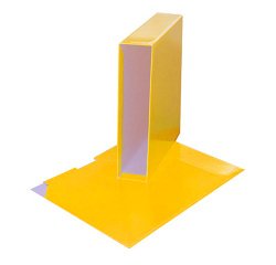 Cajetín de archivador plastificado lomo 7,5 cm A4 Bruneau amarillo