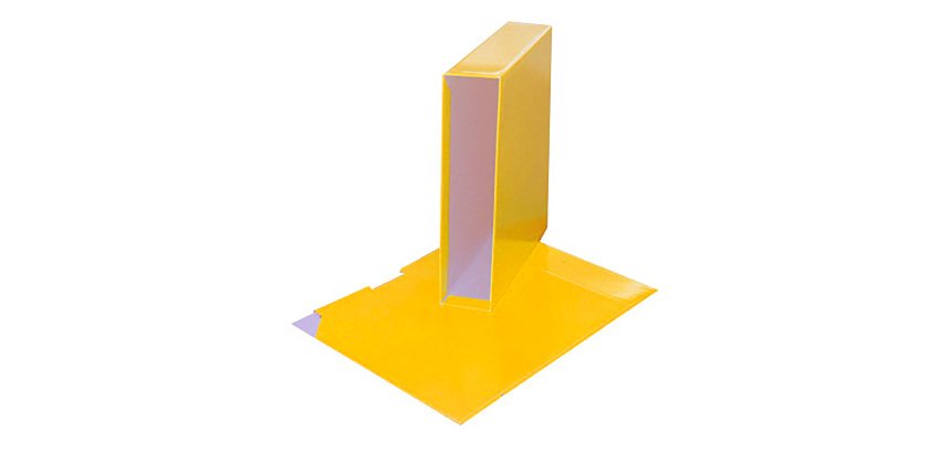 Cajetín de archivador plastificado lomo 7,5 cm A4 Bruneau amarillo