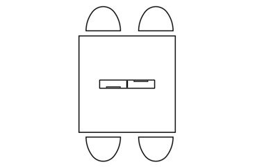 Módulo de extensión An 140 cm para mesa de reunión Belem