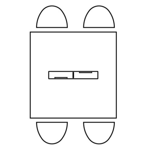 Uitbreidingsmodule voor moduleerbare tafel Belem