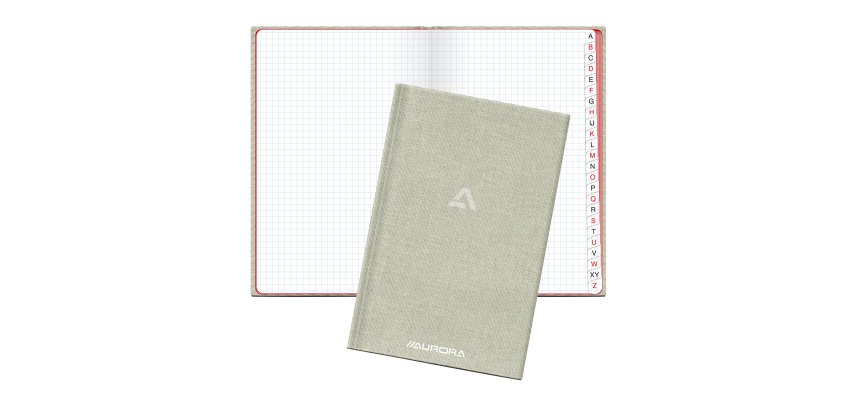 Adressbuch Grau - aus Leinen - 22 x 14,5 cm