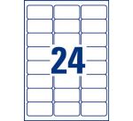 Etiquettes ultra résistantes 63,5 x 33,9 mm Avery J4773-10 - blanches- Pochette de 240