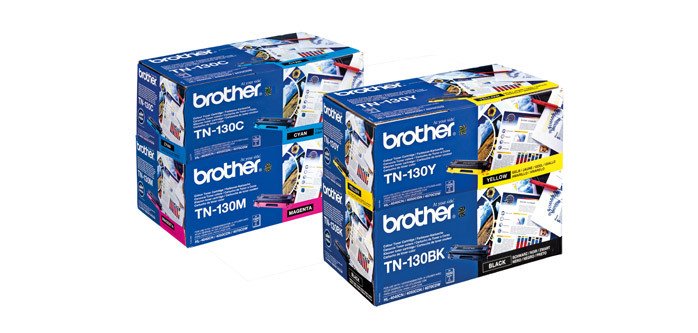 Pack toner Brother TN130 black + colours