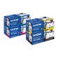 Pack toner Brother TN130 zwart + kleuren