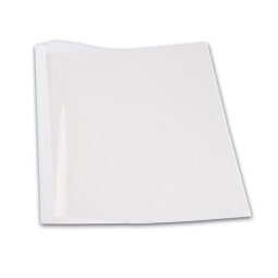 Book bound file with back 1,5 mm, 250 g - white, transparent