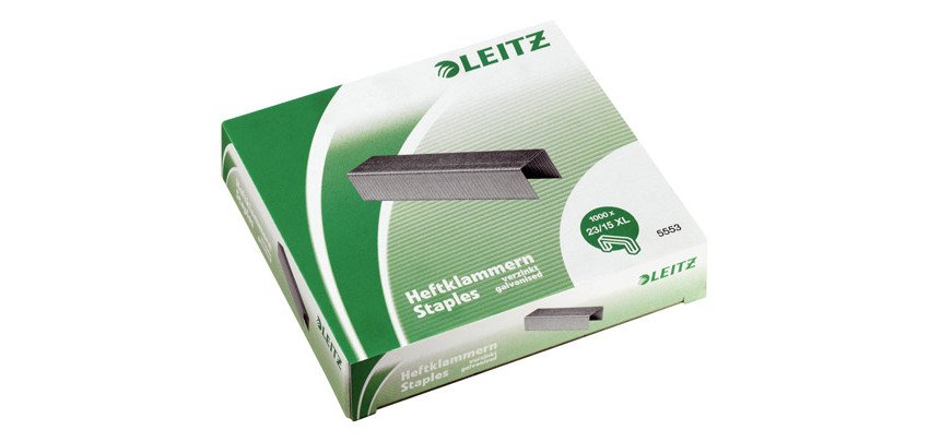 Agrafes forte Leitz 5553 23/15 XL galvanisée - Boîte de 1000