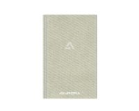 Carnet broché toile grise Aurora 19,5 x 12,5 cm - petits carreaux - 192 pages