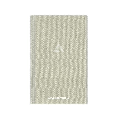 Cuaderno de tela gris 19,5 x 12,5 cm - cuadritos pequeños - 192 páginas