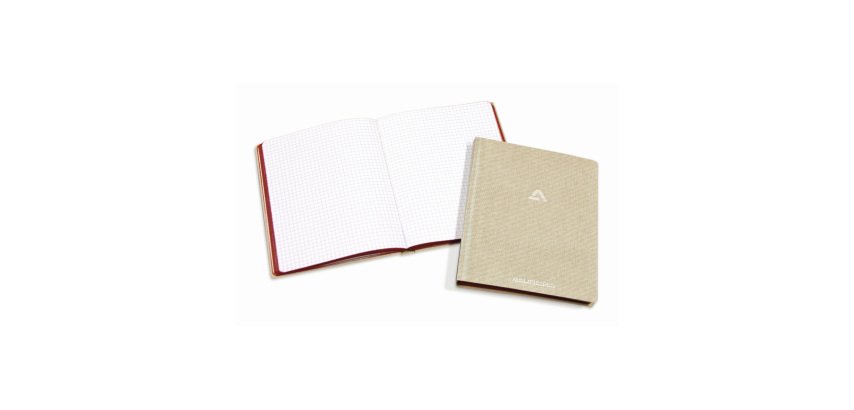 Linen notebook grey 22 x 14,5 cm