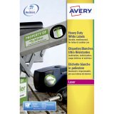 Etiquetas blancas láser Avery 99,1 x 38,1 mm L7063 - Paquete de 20 hojas