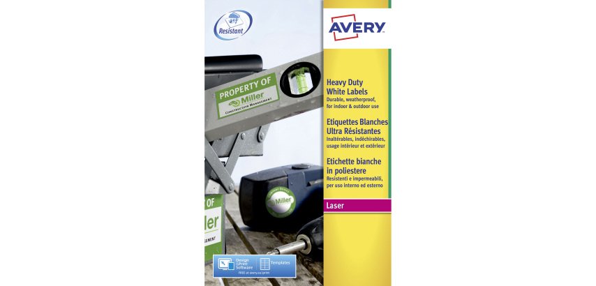 Box of 280 super strong labels Avery L 7063 99,1 x 38,1 mm white for laser printer