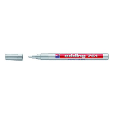 Rotulador permanente edding 751 plata