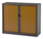 Armoire basse à rideaux monoblocs Généric 100 x 120 corps anthracite