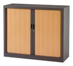 Armoire basse à rideaux monoblocs Généric 100 x 120 corps anthracite