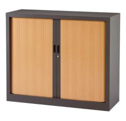 Armoire basse à rideaux monoblocs Généric 100 x 120 corps anthracite
