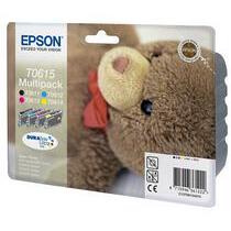 Pack von 4 Cartridges Epson T0615 Schwarz + Farbig