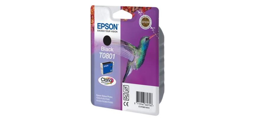 Cartouche Epson T0801 noire pour imprimante jet d'encre