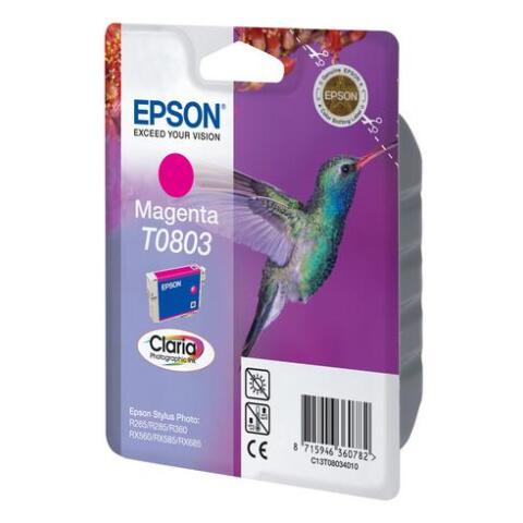 Epson T0803 cartucho original magenta (400 páginas)