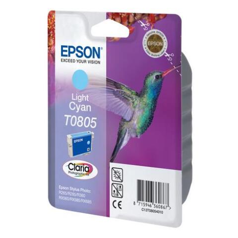 Epson T0805 cartucho original azul claro (400 páginas)