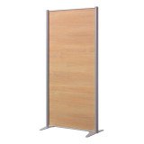 Cloison de séparation pleine B-Zen - Bois antibactérien - L 81 x H 160 cm - Pied fixe