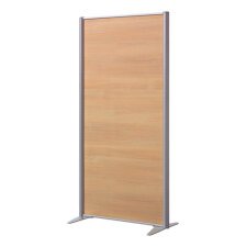 Scheidingswand B-Zen - Antibacterieel hout - L 81 x H 160 cm - Vaste voet