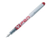 Stylo plume Pilot V-Pen écriture moyenne rouge