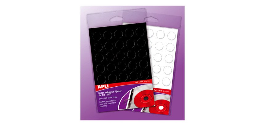 Botón de espuma adhesivo APLI blancos