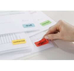 Etiquetas removibles para inkjet y láser 45,7 x 21,2 mm color - Caja de 960 amarillo