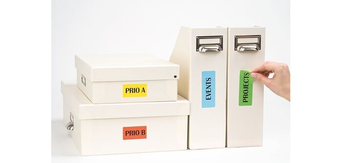 Etiquetas removibles para inkjet y láser 45,7 x 21,2 mm color - Caja de 960