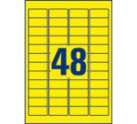 Etiquette enlevable jet d'encre et laser 45,7 x 21,2 mm couleur - Boîte de 960