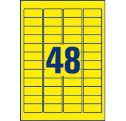 Etiquetas removibles para inkjet y láser 45,7 x 21,2 mm color - Caja de 960 amarillo