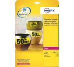 Etiquette ultra résistante laser 63.5 x 29.6 mm Avery L6105-20 jaune - Pochette de 540