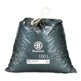 Sac poubelle 100 litres à liens coulissants Bruneau gris - 100 sacs