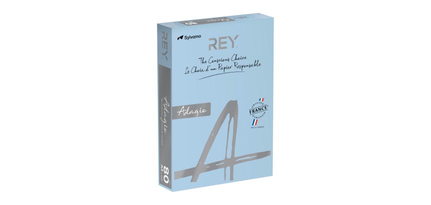 Ramette papier couleur Rey Adagio couleurs pastel A4 80 gr - 500 feuilles
