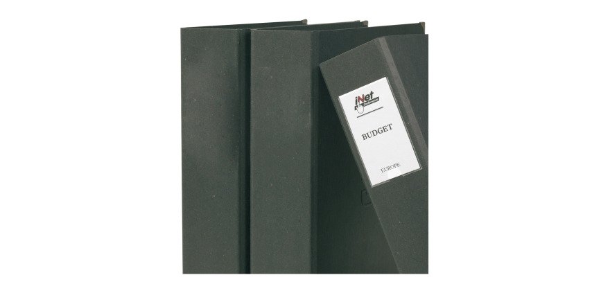 Porta etiquetas adhesivo 3L 46 x 75 mm transparente paquete de 6